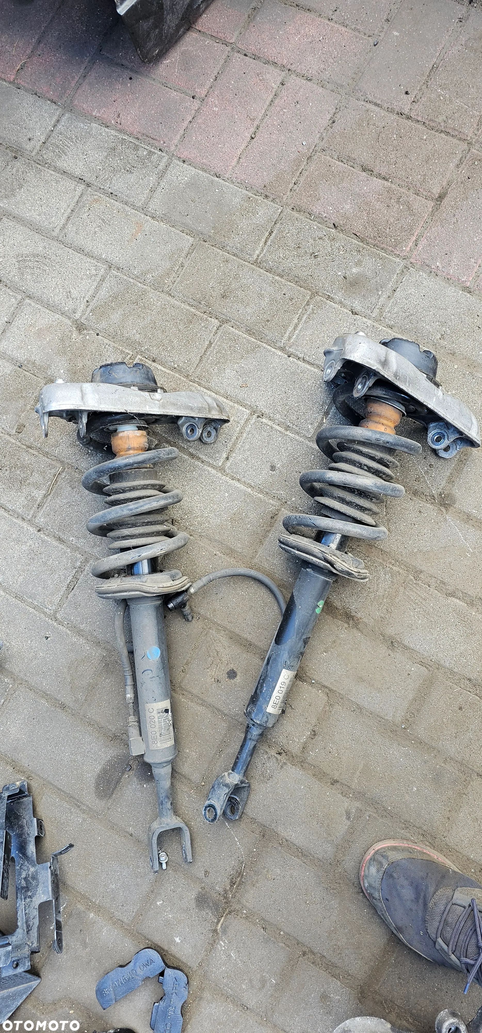 Zawieszenie aktywne adaptacyjne regulowane ADS amortyzator sprężyna przód tył komplet Audi RS4 B7 Kombi 8E0412020C 8E0412019C 8E0512019F 8E0512020F - 1