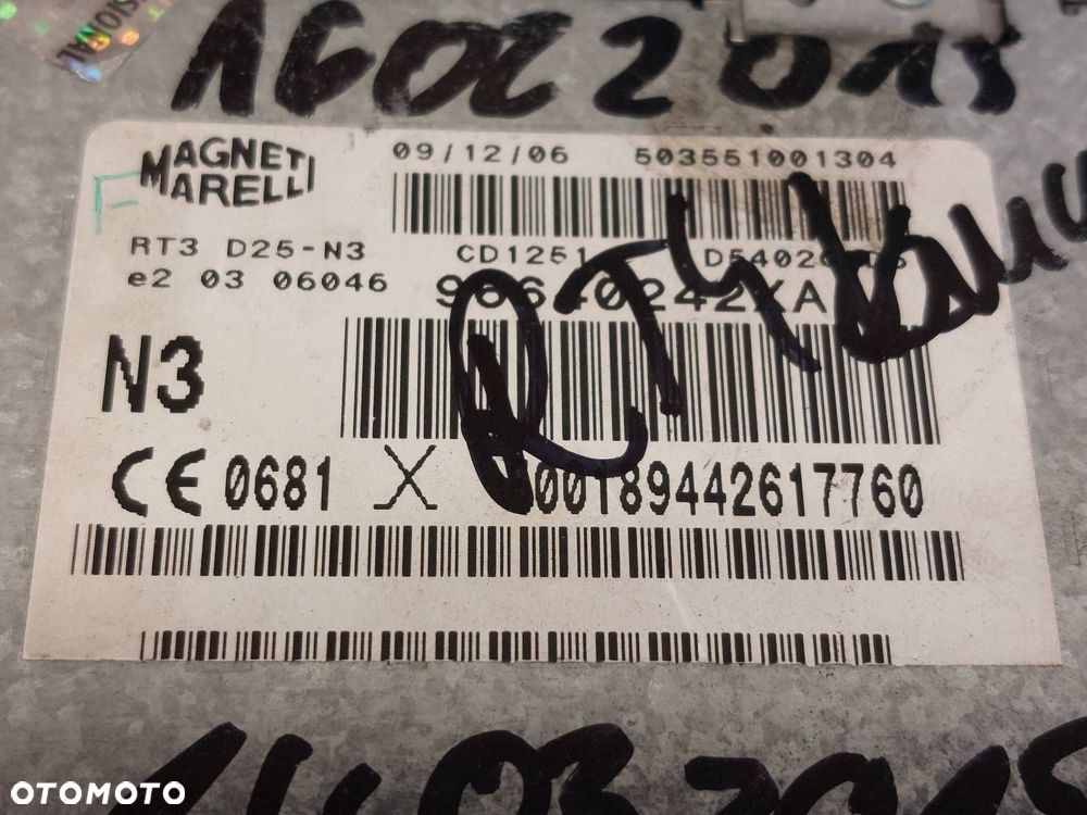 RADIO ODTWARZACZ + WYŚWIETLACZ PEUGEOT 407 COUPE 96640242XA 9661375880 - 5