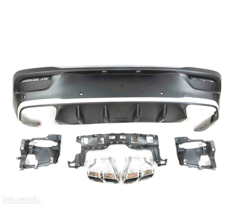 DIFUSOR TRASEIRO MERCEDES C167 GLE 20- + PONTEIRAS DE ESCAPE - 4