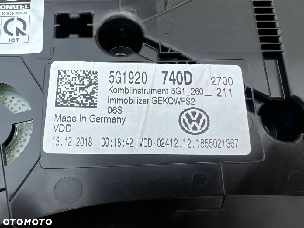 LICZNIK ZEGARY VW GOLF 7 VII FL LIFT 5G1920740D - 3