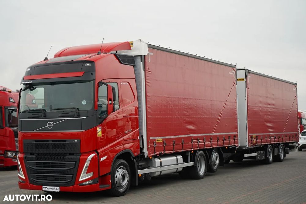 Volvo FH 460 / COMBINAT TANDEM / 120 M3 / TRANSIT / I-SAVE / I-PARK COOL / DIRECȚIE CU AX RIDICAT / WIELTON / CORTINĂ ARMATĂ - 2