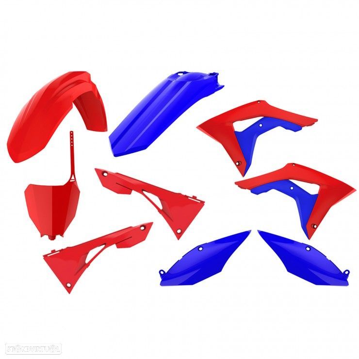 kit plasticos polisport vermelha / azul honda crf 450 / 250 - 1