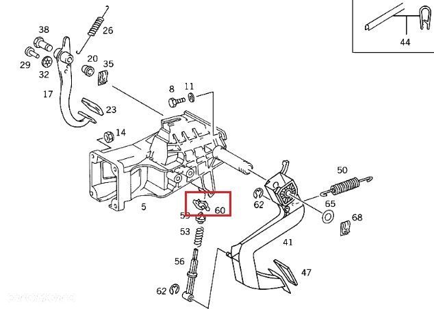 MERCEDES SPRINTER VITO Zawleczka pedalu sprzegla - 3