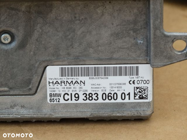 BMW F01 F07 10 F20 F30 Czytnik Navi Nawigacji Harman 9383060 - 3