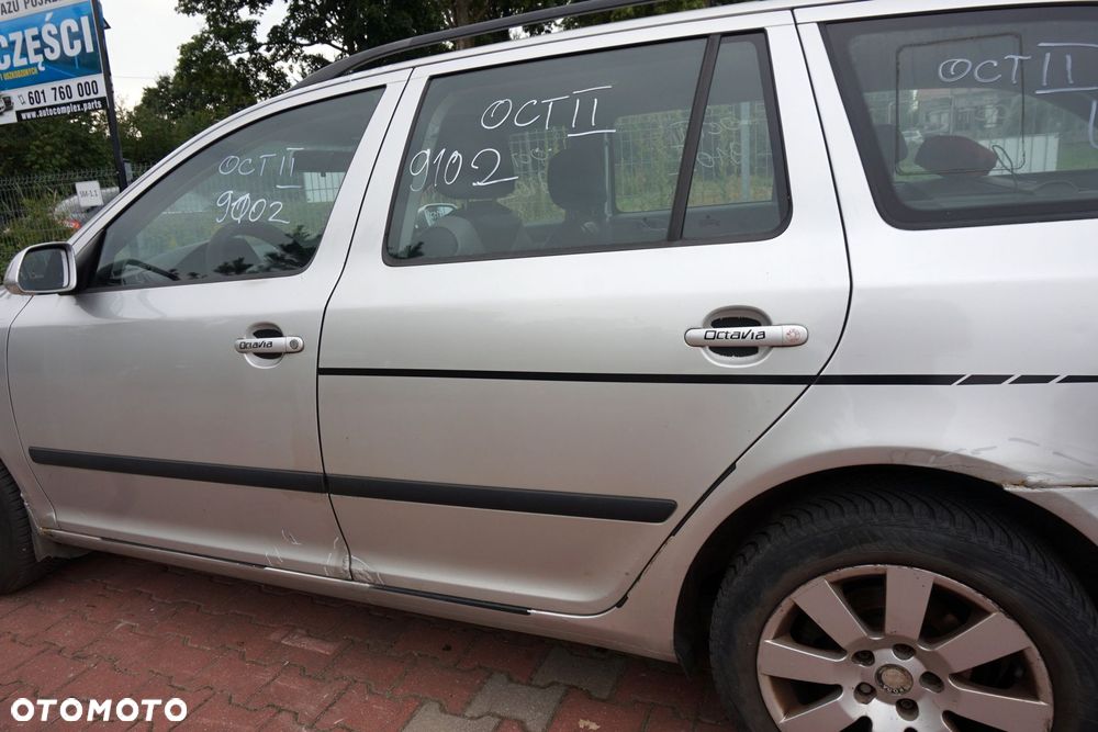 DRZWI TYLNE LEWE OCTAVIA II 1Z3 KOMBI 9102  SREBRNY SKODA 2004-2008 - 5