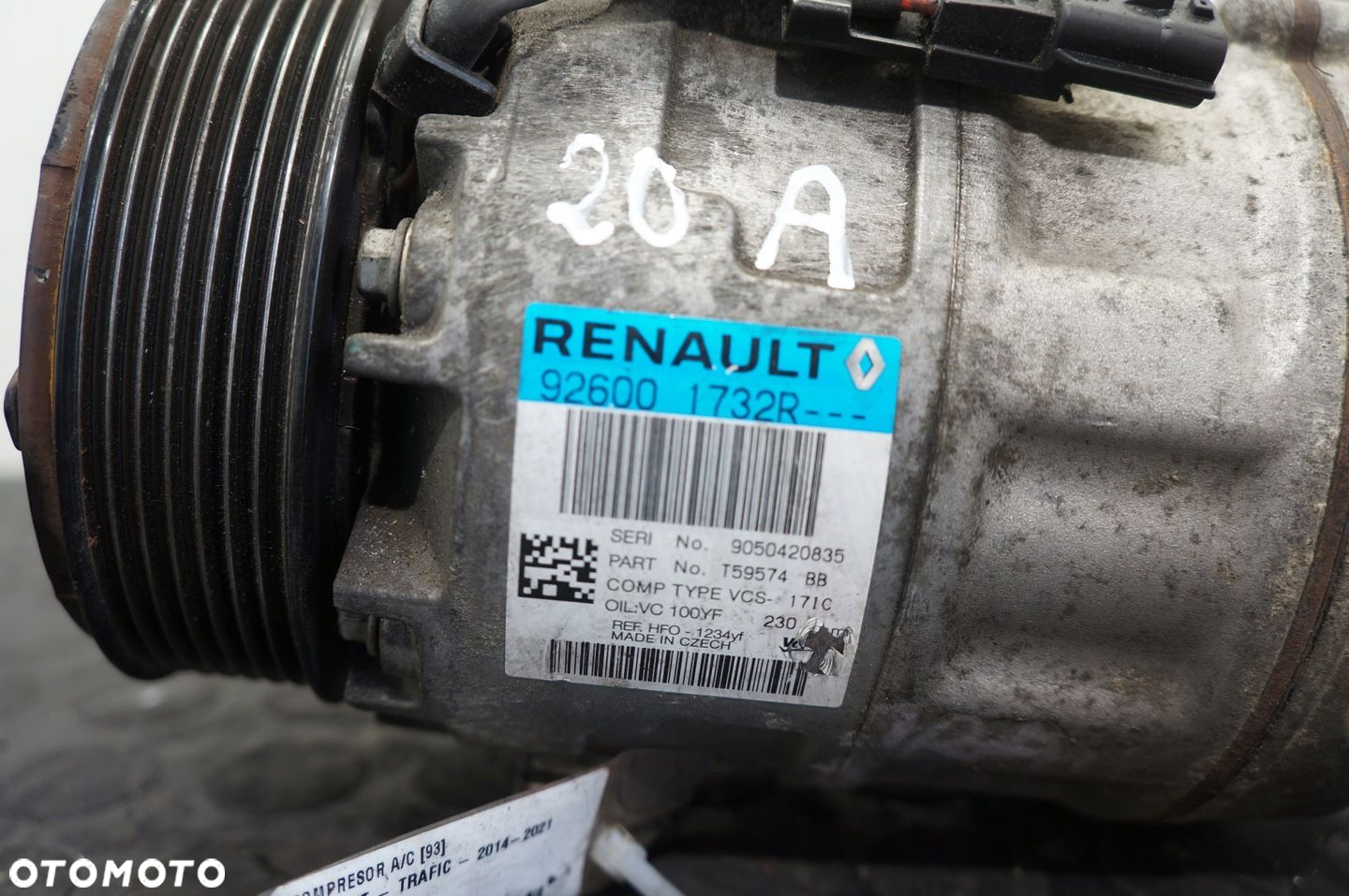 ALTERNATOR TRAFIC III VIVARO 1,6 DCI 926001732R - 2