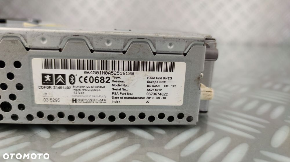 96736746ZD radio fabryczne nawigacja bluetooth CITROEN C5 X7 III 3 - 5