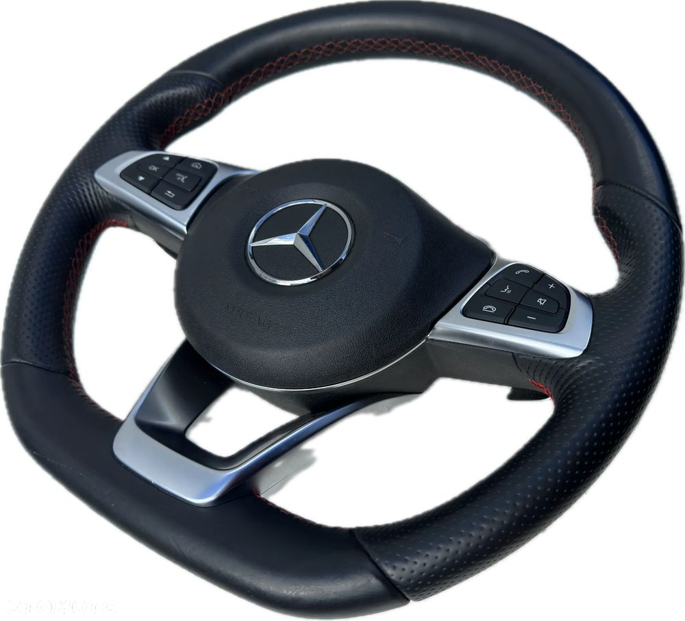 KIEROWNICA AMG SKORA CZERWONA NIC PODUSZKA AIRBAG KOMPLET MERCEDES C W205 GLC W253 ORYGINAL DEMONTAZ - 17