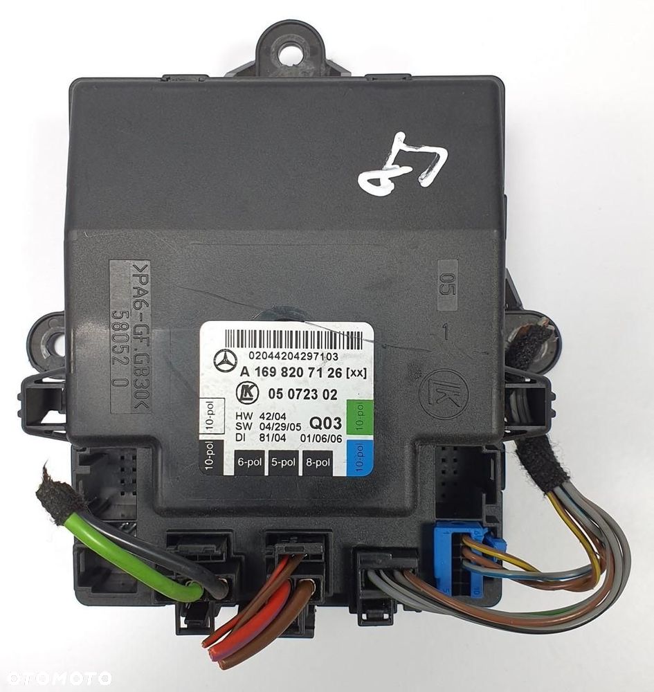 MODUŁ STEROWNIK DRZWI LEWY PRZÓD MERCEDES W245 A1698207126 - 1