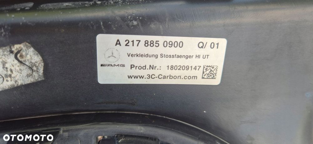 spoiler dyfuzor zderzaka tył mercedes s coupe ii w217 amg a2178850422 - 9