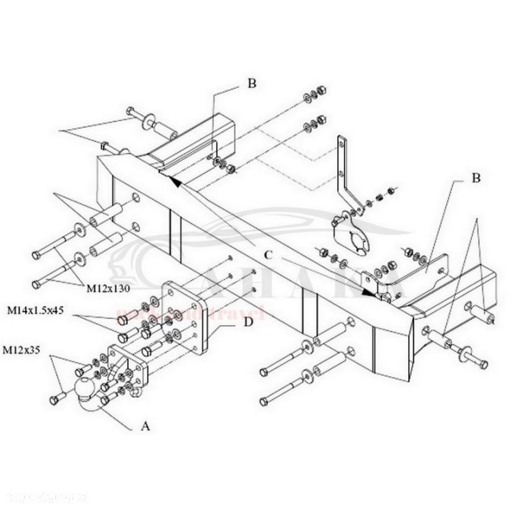 Hak Holowniczy Odkręcany Do Mb Mercedes Benz M Klasa (Ml) W163 1998-2005 - 5