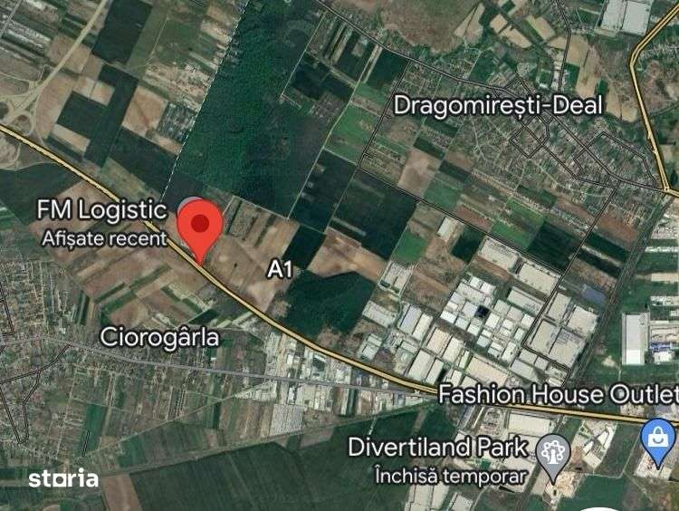 Oportunitate teren vanzare Dragomiresti Deal A1 dezvoltare logistica - Imagine principală: 3/4