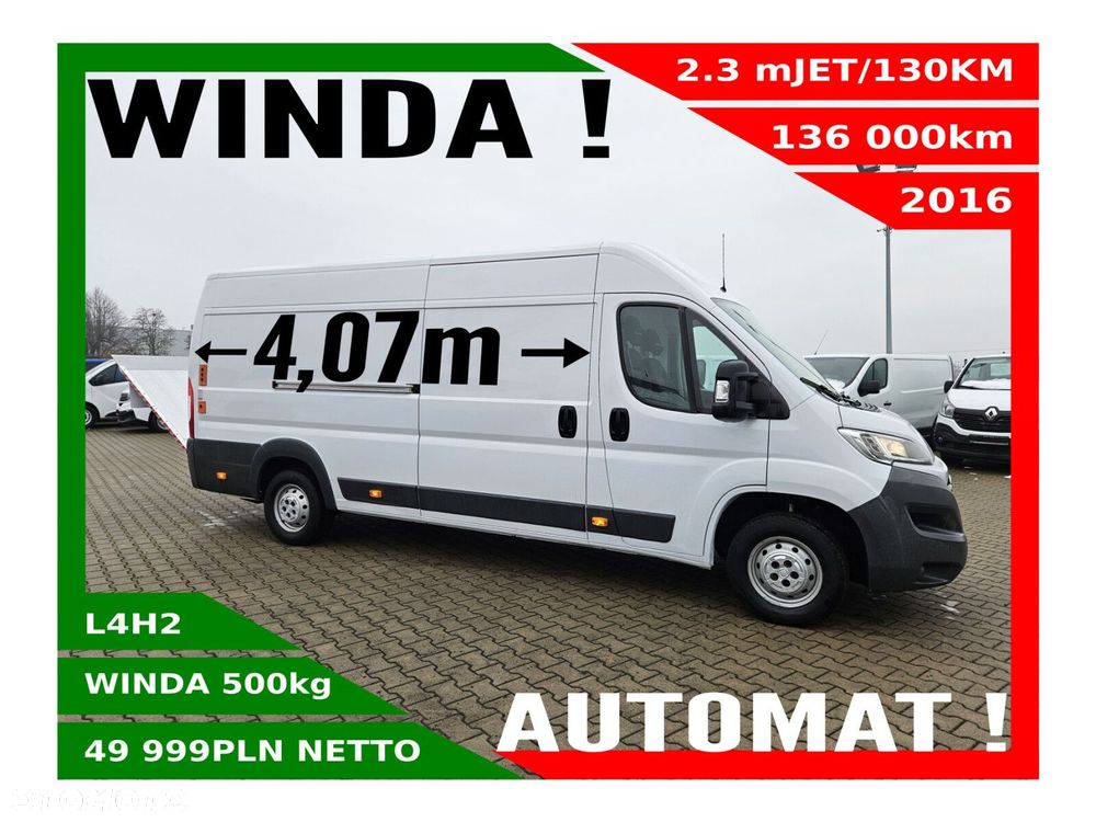 Fiat Ducato L4H2 Winda 500kg *49999zł NETTO* 2.3mJET/130KM - 1