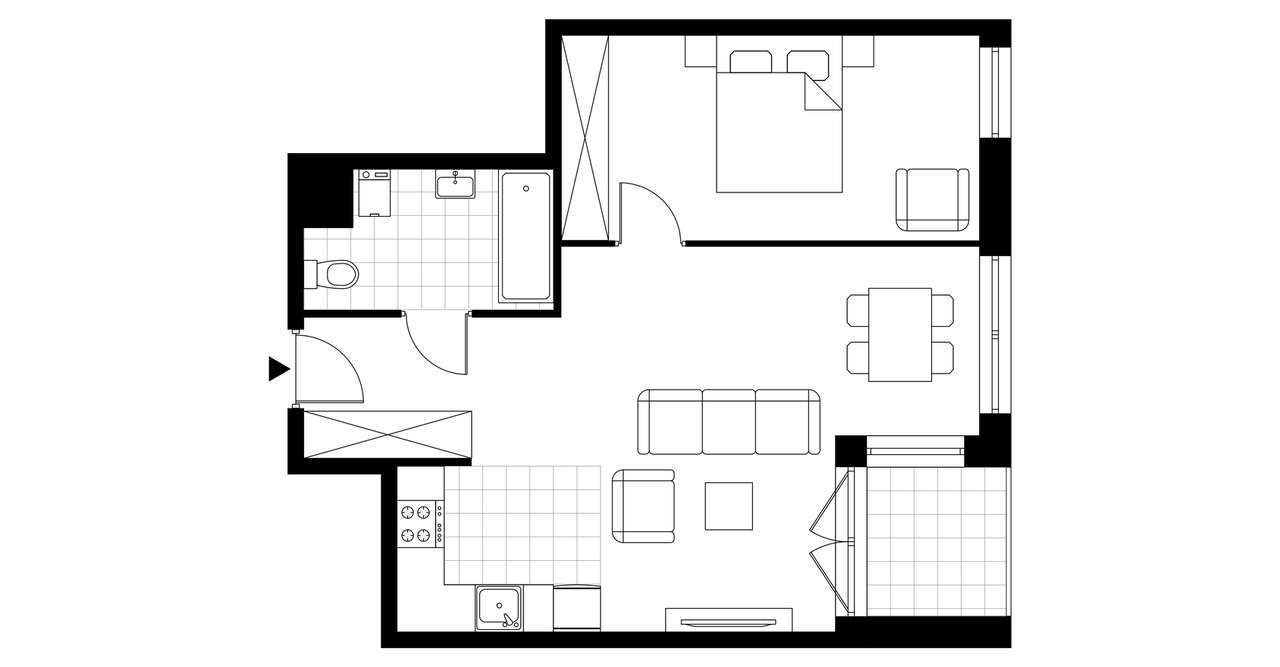 2-pokojowe mieszkanie 52m2 + loggia Bez Prowizji - Pełny obrazek: 3/12