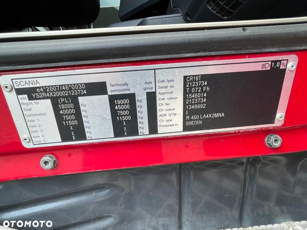 Scania R 450 / EURO 6 / STANDARD / RETARDER - 30