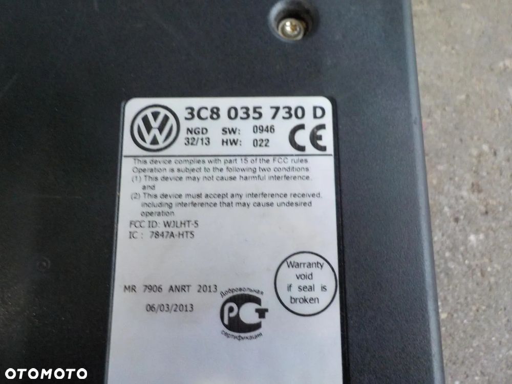 VW T5 MODUŁ STEROWNIK BLUETOOTH 3C8035730D - 2
