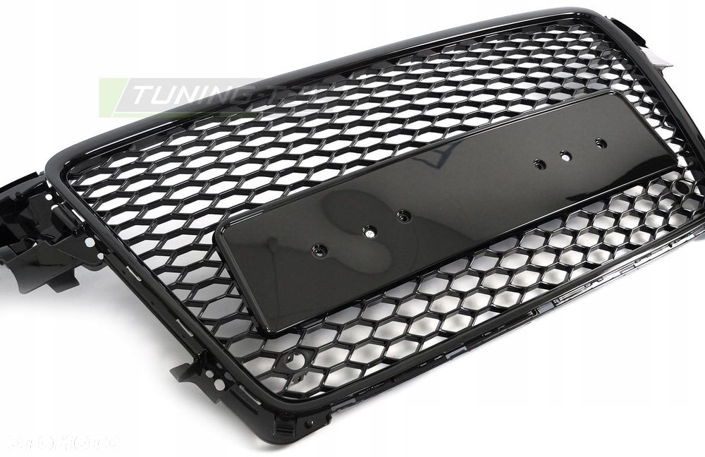 Atrapa Grill Kratka Tuning Black Glossy Plaster miodu Audi A4 B8 8k 2007-11 - 5