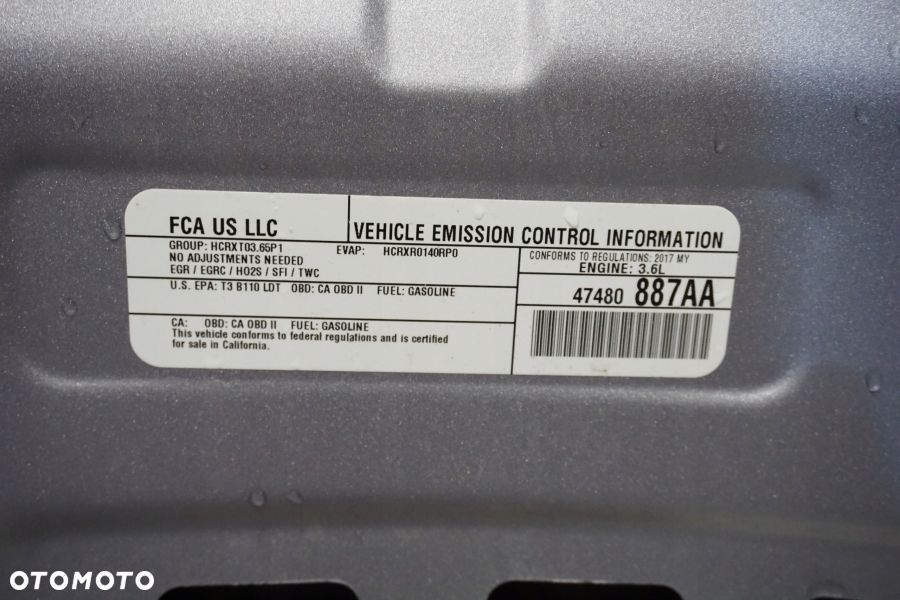 CHRYSLER PACIFICA 2017 - 2021 Maska Przód Pokrywa Silnika USA - 7