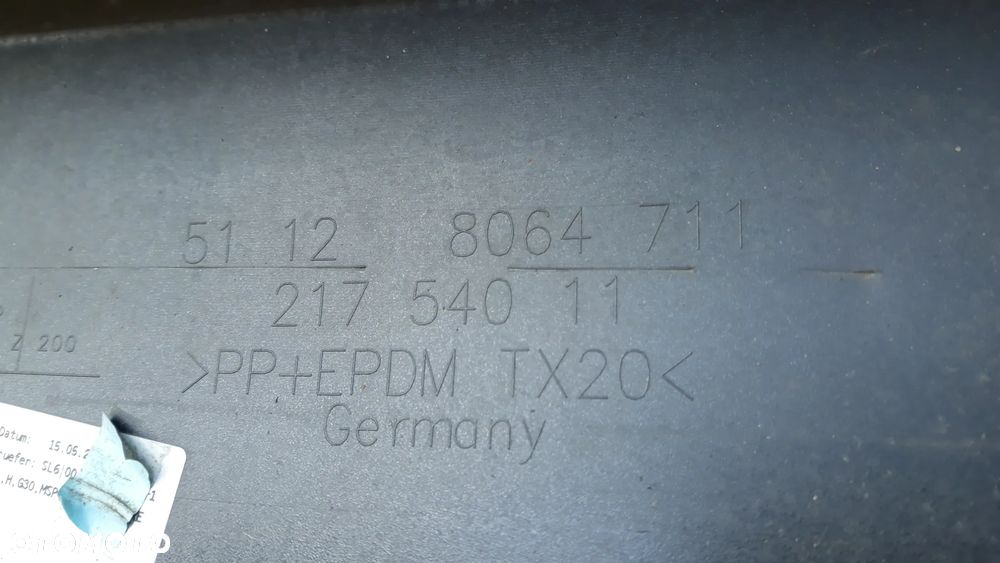 BMW 5 G30 G31 PRZÓD TYŁ M PAK 727584,11 51.18098644 72758411 5118098644 TYŁ 511128064711 5112 8064711 - 9