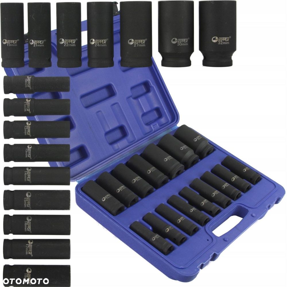 ZESTAW NASADEK UDAROWYCH 1/2" 10-32MM 16PCS RIPPER - 1