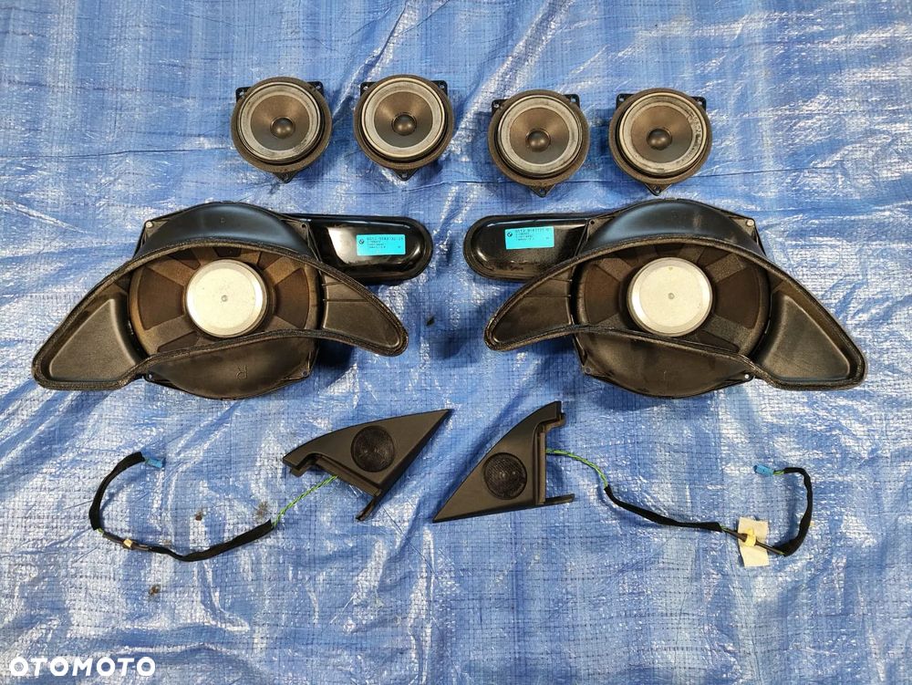 GŁOŚNIK GŁOŚNIKI PRZÓD TYŁ LEWY PRAWY KOMPLET HIFI 9143147 9143131 9143132 9145383 BMW E64 LCI LIFT - 1