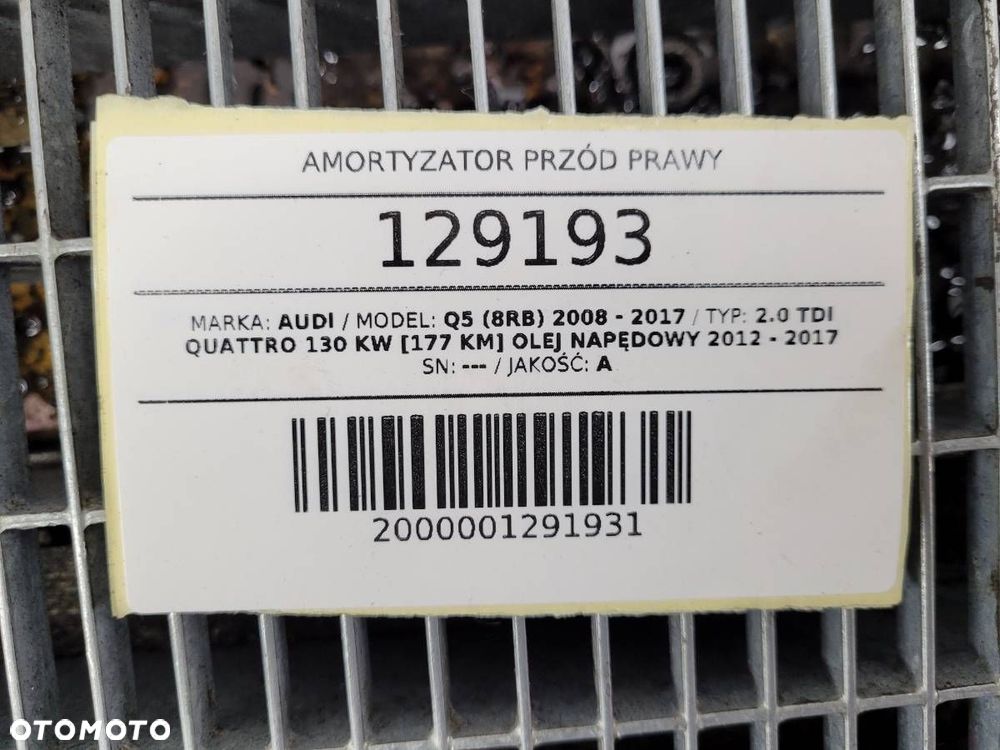 MCPHERSON AMORTYZATOR PRZÓD PRAWY AUDI Q5 8RB 2.0 TDI 177KM QUATTRO - 13