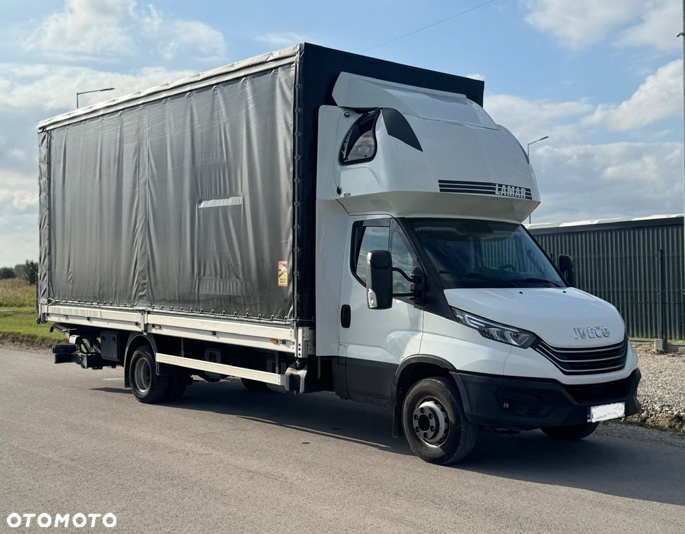 Iveco Daily 2023r Hi-Matic‼️72C18H ‼️3.0 // Winda składana pod spodem Bar 1500KG // Plandeka 16 Palet 2x Firanka + Dach zsuwany + drzwi z tyłu Najnowsze TACHO G2V2 ‼️Wysokość rampowa Full LED Tempomat Aktywny ACC Salon Polska  6.50mx2.47mx2.80m DMC7200KG Faktura Vat 23 - 11