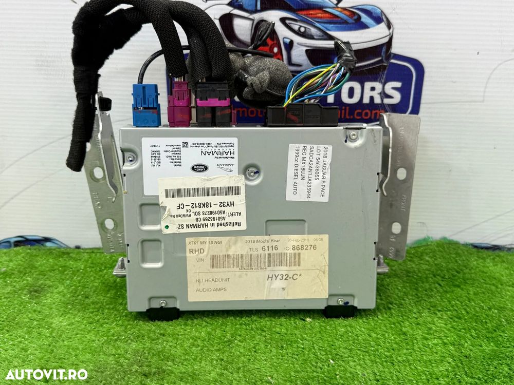 AMPLIFICATOR AUDIO JAGUAR F-PACE X761 2018 2.0 DIESEL / 5 USI COD OEM HX63-18K812-CD HY32-18K812-CF 2016-2020 - 6