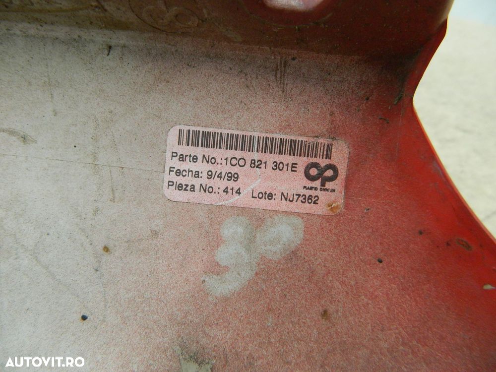 Aripa spate stanga, VW New Beetle, 1998, 1999, 2000, 2001, 2002, 2003, 2004, 2005, 1C0801301E - 3