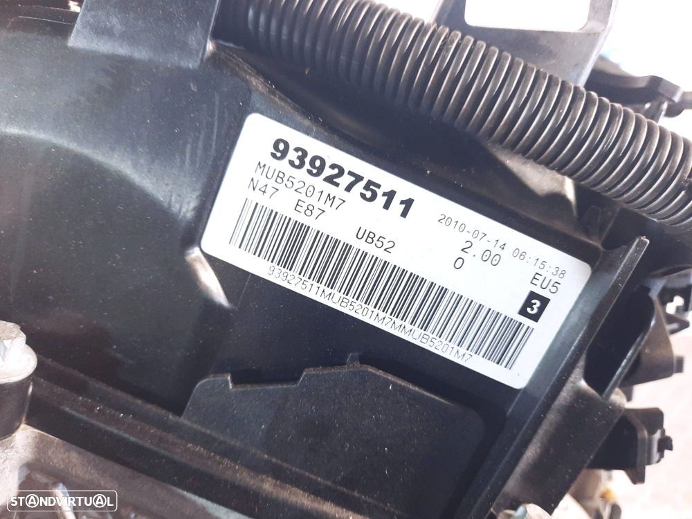 MOTOR COMPLETO BMW SERIE 1 E82 COUPE 120D 16V 177CV N47D20C 93927511 SERIE 1 E81 E87 E88 CABRIO SERIE 3 E90 320D SEDAN E91 TOURING E92 COUPE E93 CABRIO SERIE 5 E60 E61 E84 X3 E83 20D - 5