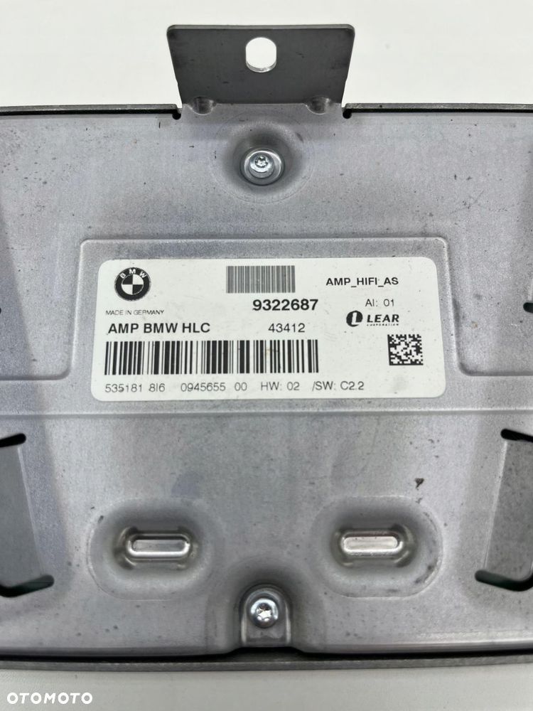 BMW 1 F20 F21 MODUŁ RADIA WZMACNIACZ HIFI 9322687 - 3