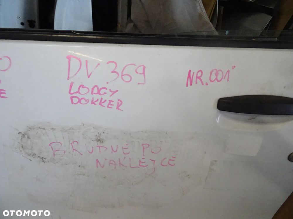 DACIA DOKKER LODGY DRZWI LEWE NR 001 BIALE DV369 OSPRZET ROZNE CZESCI PYTAC - 6