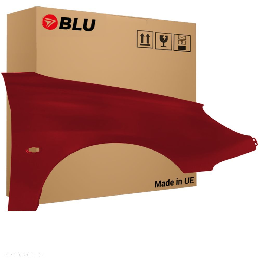 BLU Błotnik PEUGEOT 206 CC KJF Prawy Przód Czerwony 1998-2009 RougeArdent - 1
