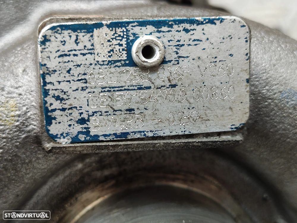 Turbo Original KKK VAG VW Volkswagen Audi Seat Skoda 2.0 TDi CBA 140cv BV43B0139 03L253016F - 8