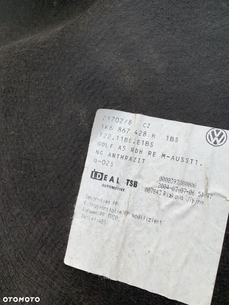 PLASTIK MIX POJAZDU: VOLKSWAGEN GOLF V 1.6 FSI - 3
