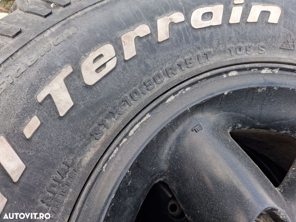 Jante jeep Wrangler cu cauciucuri bfgoodrich at 31x10,5r15 - 4