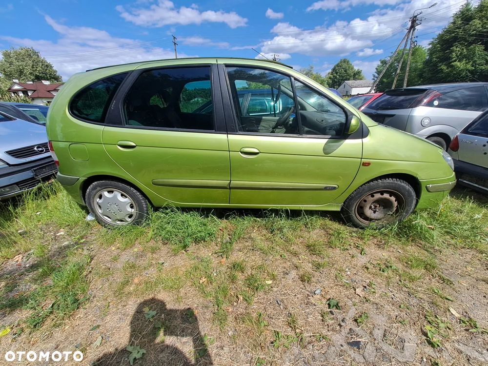 Renault Megane Scenic I FL (99-03r.) 1.9 D 102 KM. Silnik F9Q 732 Skrzynia JC5 132 .Cały na części.GWARANCJA !!! Przód Tył Zestaw Komplet Drzwi Klapa Zderzak Błotnik Maska Grill Atrapa Szyba Pas Lampa Lusterko Boczki Fotel Kanapa Kokpit Deska Rozdzielcza Przełącznik Włącznik Sterownik Przewody Wiązka Instalacja Moduł Komputer Czujnik Listwa Pompa Alternator Wtryski Głowica Rozrusznik Kompresor Sprzęgło Dwumas Silnik Skrzynia ABS Klimatyzacji Paliwa Wspomagania Kolektor Turbina Przepustnica Zawór Chłodnica Koło Hak Belka Sanki Zawieszenie Mcpherson Półoś Amortyzator Wydech Tłumik Zacisk Most - 5