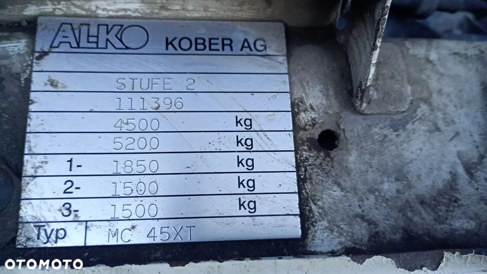 AL-KO Podwozie przyczepy 6m 2 OSIE ALKO Przyczepa Laweta transport maszyn budowlanych - 13