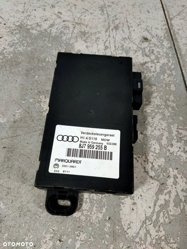 MODUŁ STEROWNIK DACHU AUDI TT 8J CABRIO ROADSTER 8J7959255B