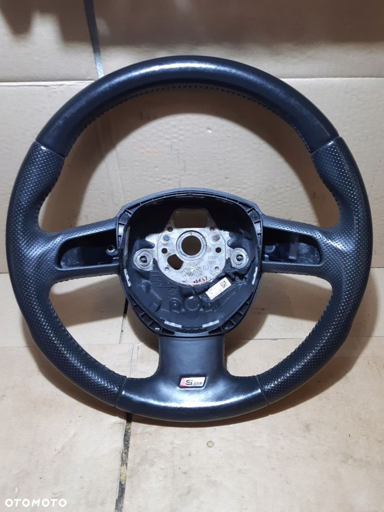 AUDI A6 C6 SLINE KIEROWNICA TRÓJRAMIENNA AIRBAG SKÓRA S-LINE 4F0419091DN - 1