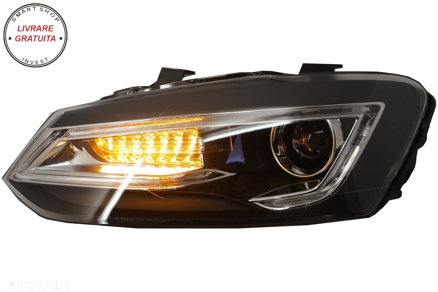 Faruri LED XENON HID VW Polo 6R / 6C / 61 (2011-2017) Devil Eye Look- livrare gratuita - 9