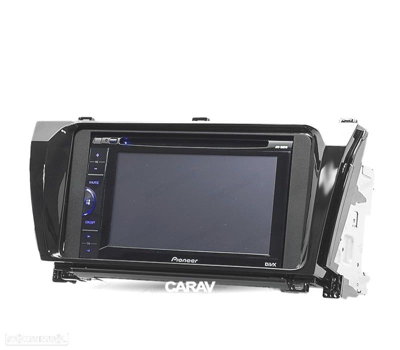 MOLDURA ADAPTADOR PRETO BRILHO PARA RADIO 2-DIN PARA TOYOTA COROLLA 13-16 - 3