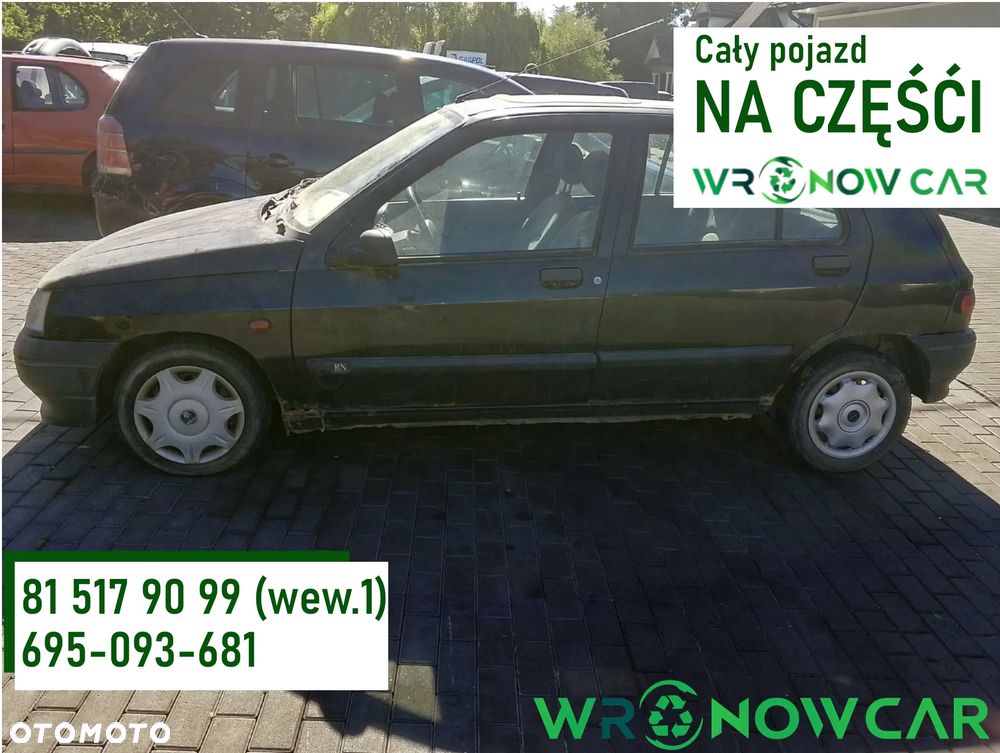 Renault Clio I (91-96r.) 1.2 B 54KM. Silnik  E7F - C174775 Skrzynia JB1046 (S646543) lakier NV676 – Pearlescent black BC.Cały na części.GWARANCJA !!! Przód Tył Zestaw Komplet Drzwi Klapa Zderzak Błotnik Maska Grill Atrapa Szyba Pas Lampa Lusterko Boczki Fotel Kanapa Kokpit Deska Rozdzielcza Przełącznik Włącznik Sterownik Przewody Wiązka Instalacja Moduł Komputer Czujnik Listwa Pompa Alternator Wtryski Głowica Rozrusznik Kompresor Sprzęgło Dwumas Silnik Skrzynia ABS Klimatyzacji Paliwa Wspomagania Kolektor Turbina Przepustnica Zawór Chłodnica Koło Hak Belka Sanki Zawieszenie Mcpherson Półoś Amortyzator Wydech Tłumik Zacisk Most - 1