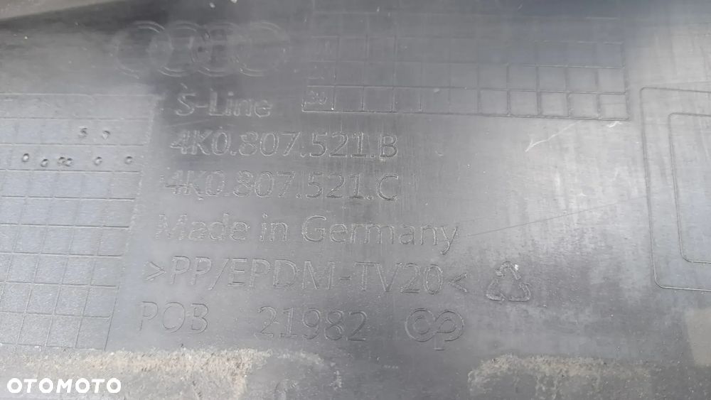 AUDI A6 C8 S- LINE SPOILER DYFUZOR ZDERZAKA TYŁ 4K0807521B - 10