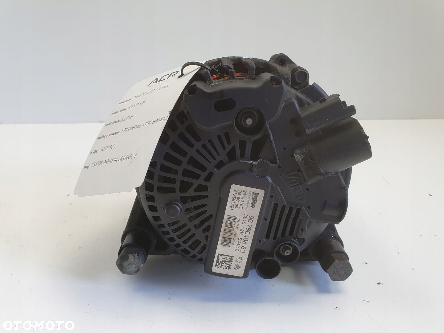 Citroen C3 II 1.6 HDi ALTERNATOR Valeo 9678048880 CL15 - 5