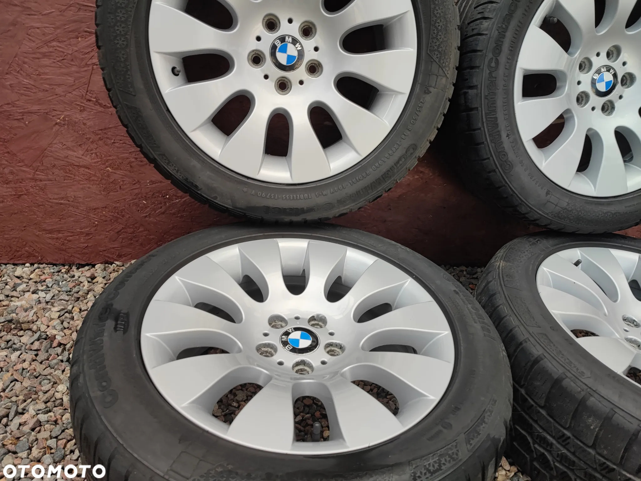 BMW E39 / E38 / X5 / X3 / E60 / E65 / E65 ORYGINALNE ALUFELG STYLINGI 91 8Jx18" ET24 + OPONY ZIMA CONTINENTAL 245/50/R18 O NR. 36 11 6 753 237 OEM W DOBRYM STANIE - 6