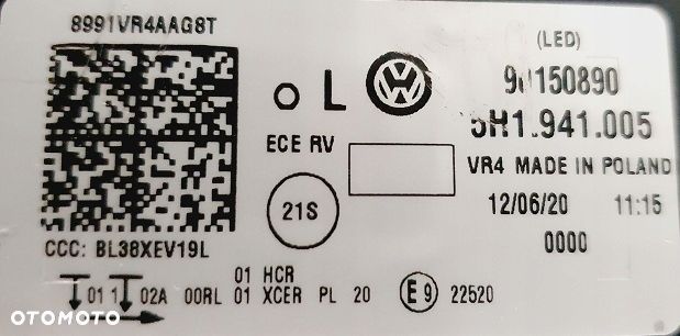 REFLEKTOR PRAWY LEWY FULL LED VW GOLF VIII EUROPA - 11