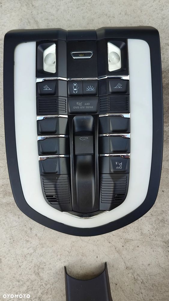 PORSCHE CAYENNE II 10-17R PODSUFITKA CZARNA KOMPLET OSLONY SLUPKOW RACZKI LUSTERKO SLONECZKA PANEL OSWIETLENIE 7PP868404FH 7P5867501 - 14