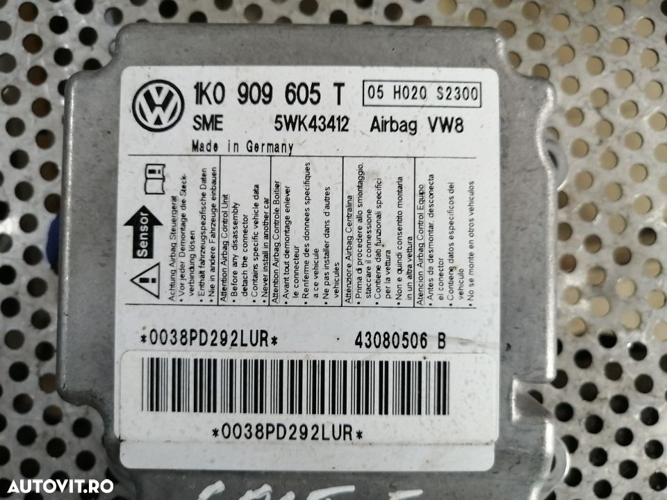 Calculator Modul Airbag VW Golf 5 Golf Plus Jetta Golf 5 Variant - 4