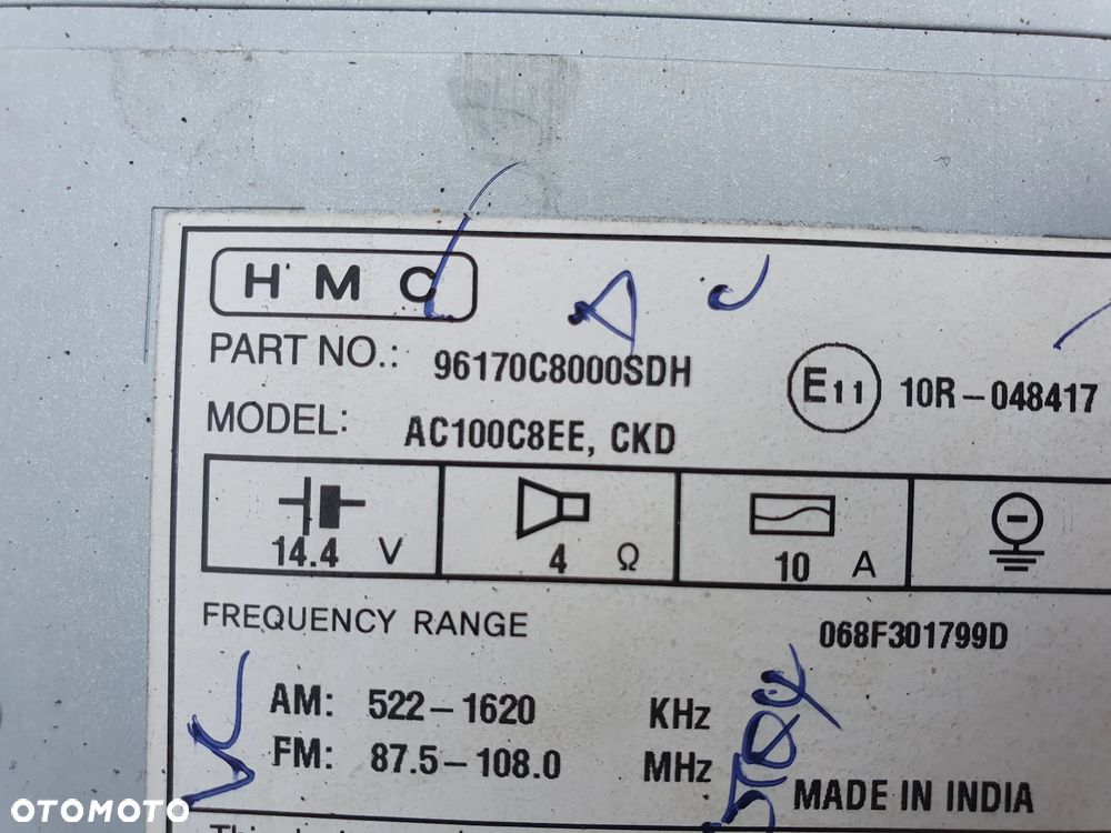 Hyundai i20 (GB IB) Stacja multimedialna 96170C8000SDH AC100C8EE  EUROPA - 5